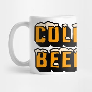 Vibrant and Minimalist Cold Beer Typography Mug